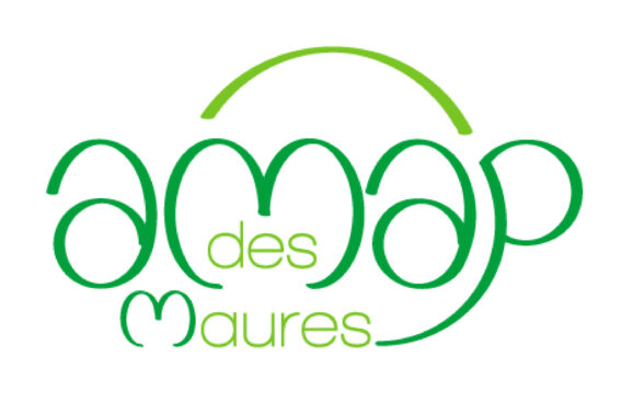 logo officiel de l'association, tonalités de vert, textes uniquement du titre de l'association, avec une police arrondie représentant les paniers de l'amap - Agrandir l'image, fenêtre modale