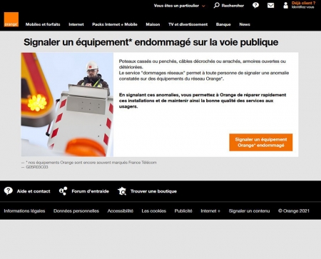 Déploiement fibre : signaler un dommage sur la voie publique